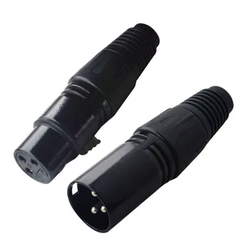 10 штук XLR 3-контактный разъем Cannon XLR штекер 3-полюсный разъем для микрофона аудио разъем