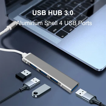4 Порта USB-Концентратор 3,0 Удлинитель Type C к USB-Разветвителю для Аксессуаров Ноутбуков OTG Multi Docking Station для Macbook 13 Pro Air PC