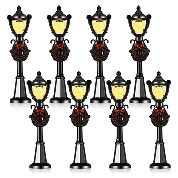 8 шт. Рождественский фонарный столб, Деревенская Сказочная лампа, Фонарь для поезда, Декоративные уличные фонари A023