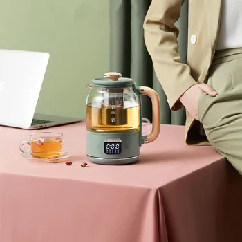 Bear 220V Health Pot Бытовой 0,8 л Многофункциональный Маленький Мини Автоматический Стеклянный электрический чайник Чайник для приготовления чая Электрический чайник