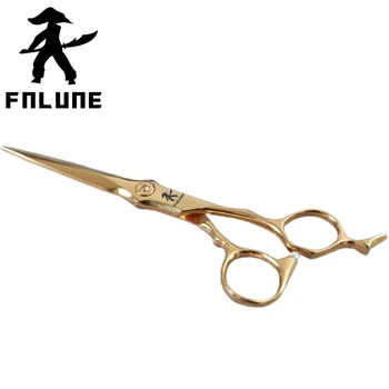 FnLune 7,0-дюймовые 18-каратные золотые порошковые Вольфрамовые стальные профессиональные ножницы для стрижки волос Парикмахерская Стрижка Ножницы для стрижки