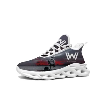 Westworld Кроссовки на плоской подошве Мужские женские спортивные кроссовки Высококачественные кроссовки на шнуровке Обувь из сетки Обувь на заказ
