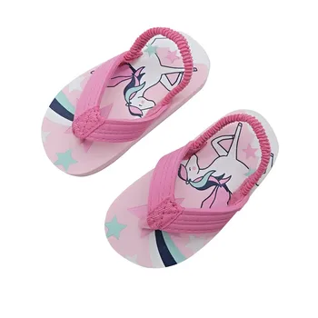 Детские тапочки для девочек, вьетнамки для мальчиков, летняя детская домашняя обувь на мягкой подошве, пляжные сандалии с рисунком динозавра для малышей, хлопушки