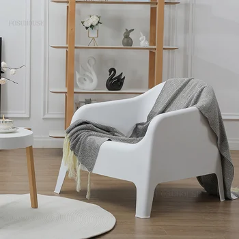 Мебель для гостиной, односпальный диван со спинкой для отдыха на открытом воздухе, пластиковый стул, простое Дизайнерское кресло для спальни, ресторана.
