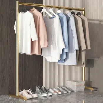 Металлические вешалки для одежды, стоящая одежда, Золотая Промышленная вешалка для одежды в стиле Лофт, Современный дизайн прихожей на открытом воздухе, мебель для гостиной