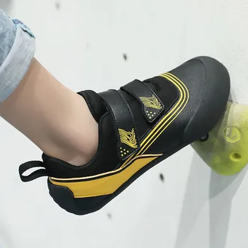 Молодежная профессиональная обувь для тренировок по скалолазанию в боулдеринге с амортизацией, резиновые кроссовки для скалолазания в боулдеринге с защитным носком