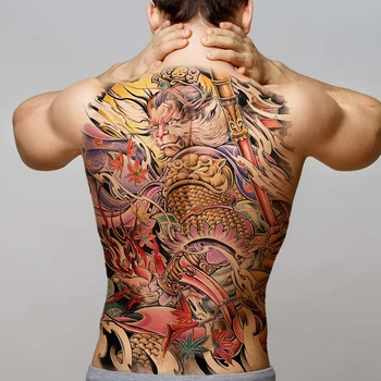 мужская временная татуировка наклейка китайские иероглифы племенное средство для удаления татуировки мальчики большой размер переноса воды татуировка большой сексуальный боди-арт