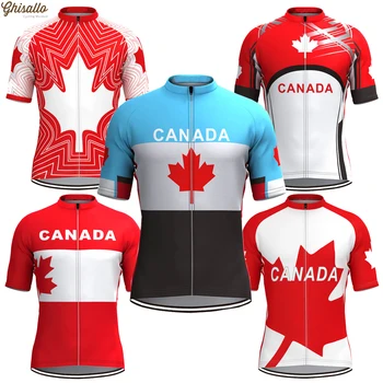 Новая Канадская Мужская Велосипедная Майка С Короткими Рукавами Для Командных Гонок Велосипедная Одежда Топ Для Спорта На Открытом Воздухе MTB Bike Wear Ciclismo По Индивидуальному заказу