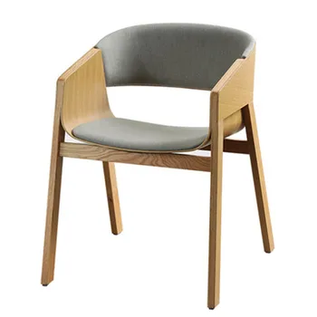 Обеденный стул Hot Nordic из массива дерева, дизайнерское креативное кресло, современный минималистичный стул для чайной, кофейни и ресторана, в комплекте подлокотники