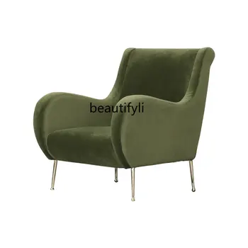Одноместный диван-кресло Мебель с высокой спинкой, роскошное скандинавское ленивое итальянское кресло для балкона в минималистичном стиле