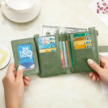 Роскошные кошельки Известных брендов, кожаный женский кошелек с засовом, маленький и тонкий кошелек с карманом для монет, держатели для карточек, Дизайнерский держатель для удостоверений личности