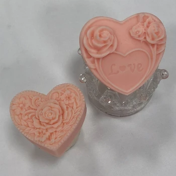 Форма для украшения торта с цветочным узором Love Heart, Силиконовая форма для украшения торта, Шоколадная форма