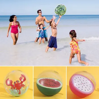 16-дюймовый Фруктовый Надувной шар, Прозрачный ПВХ, Пляжный мяч, Игрушки для бассейна, Водные Детские игрушки для вечеринки, подарок