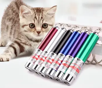 200ШТ Креативных Забавных домашних светодиодных лазерных игрушек для кошек Cat Pointer Pen Интерактивная Игрушка зоотовары Случайный Цвет SN3888