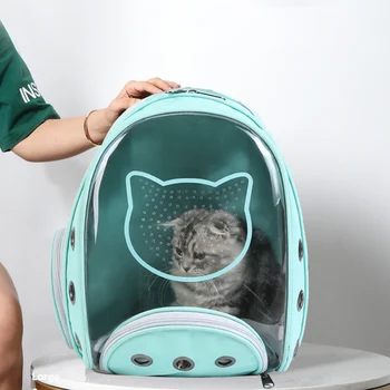 2023 Прозрачная Универсальная сумка Four Seasons для кошек, Переносной рюкзак Space Capsule, Школьная сумка для кошек, Сумка для домашних животных