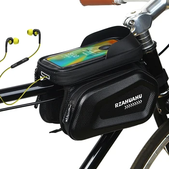 7-дюймовый телефон, сумка на переднюю раму велосипеда, сенсорный экран, водонепроницаемый жесткий корпус, Верхняя трубка велосипеда, сумки для хранения, Органайзер, аксессуары для велоспорта