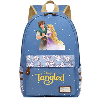 Disney Tangled Princess Для мальчиков и девочек, Детские сумки для школьных книг, Женский рюкзак, Школьные сумки для подростков, Холщовый Дорожный рюкзак для ноутбука