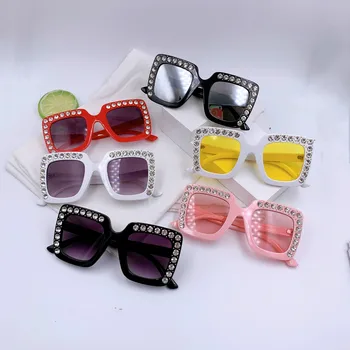 FOCUSNORM, 6 цветов, Летние Милые модные солнцезащитные очки для девочек с бриллиантами, уличные очки, наряды от 3 до 8 лет