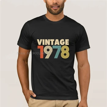 Mannen Shirts Vintage 1978 Mode 40th Verjaardagscadeau Футболка 80 s Bedrukte, Мужские Хлопковые Футболки, Топы, Аниме Harajuku, Уличная Одежда