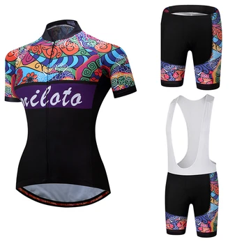 MILOTO 2020 НОВАЯ Велосипедная майка короткий комплект Дышащая MTB Одежда Женская Велосипедная одежда Ropa Ciclismo Велосипедная одежда Одежда из полиэстера