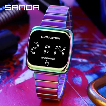 SANDA LED Мужские Цифровые часы с Сенсорным экраном Лидирующий Бренд Мужские Часы 30 М Водонепроницаемые Мужские Наручные Часы Relojes Para Hombre 2023