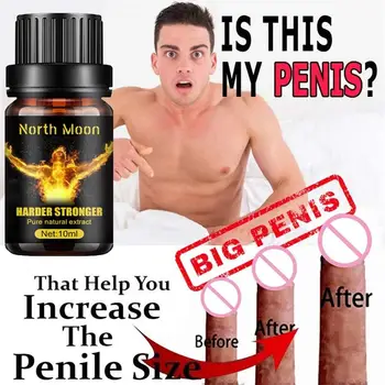 XXXL Масло для увеличения пениса 10 МЛ, Загущающее масло для роста пениса Для мужчин, Эфирные масла для увеличения размера члена, улучшающие сексуальные способности