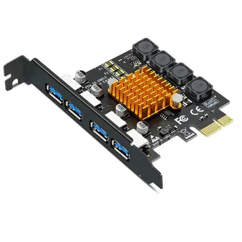 Адаптер карты расширения USB 3.0 PCI-E с 4 портами 8A USB 3 для PCIE PCI express-адаптера
