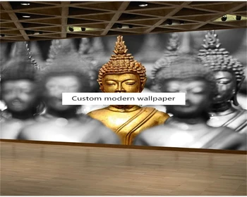 бейбеханг Изготовленный на заказ современный новый портрет головы Будды тема гостиной кабинета фоновые обои для отеля обои для домашнего декора