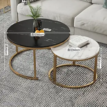 Белый круглый журнальный столик для гостиной, роскошный современный стол для прихожей в скандинавском стиле, мебель для дома, Мебель для спальни Stoliki Do Kawy