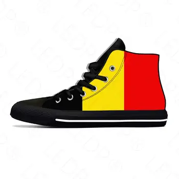 Бельгия Бельгийский Флаг Королевство Патриотическая Модная Повседневная Тканевая Обувь С Высоким Берцем, Легкие Дышащие Мужские И Женские Кроссовки С 3D Принтом