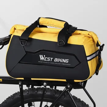 Велосипедная задняя сумка, 25 л, водонепроницаемая велосипедная сумка для багажника, большая емкость, многофункциональная, жесткая оболочка, материал корпуса TPU, задняя сумка, снаряжение