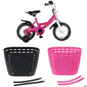 Велосипедная корзина Полая Для хранения детского велосипеда, Трехколесного велосипеда, скутера, Пластиковая Подставка для переднего руля, Езда на велосипеде, Покупки для детей
