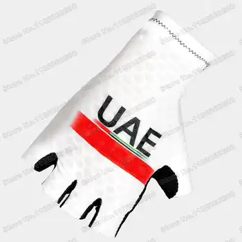Велосипедные перчатки Team UAE 2023, белые, красные, мужские велосипедные гелевые перчатки на полпальца, джерси для горных шоссейных велосипедов, рукавицы MTB