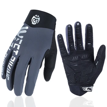 Велосипедные перчатки West Biking с полным гелем для пальцев Enduro Man Мужская Mtb перчатка для езды на велосипеде для зимних гонок Pro Mountain