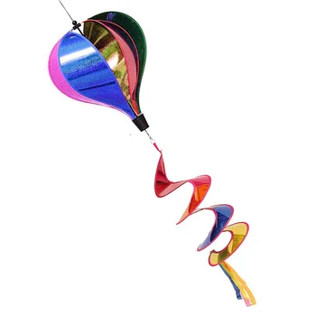 Ветрозащитный носок цвета радужных блесток в полоску с воздушным шаром, ветрообмотчик, декор для двора и сада, Декоративные колья, Ветрообмотчики на открытом воздухе