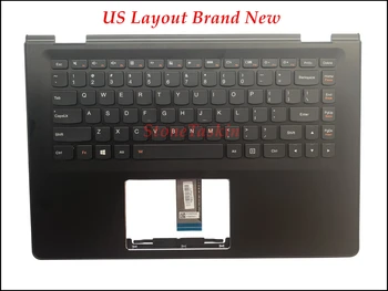 Высококачественная клавиатура 5CB0J34044 для ноутбука Lenovo Flex 3-1470 YOGA 500-14ISK plamrest assmebly US Layout с протестированной подсветкой