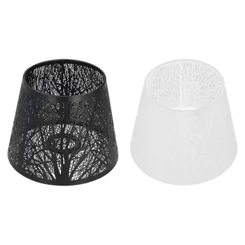Декоративный абажур с рисунком дерева Металлический абажур для лампы E27 для настольной лампы, напольного светильника, кафе, спальни
