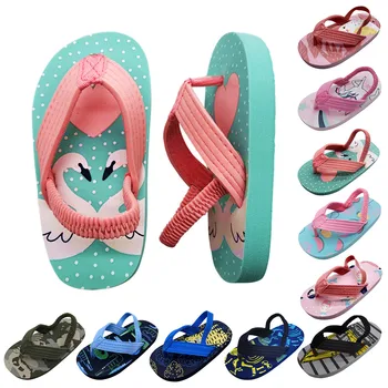Детская обувь, вьетнамки для девочек и мальчиков, сандалии, летняя обувь для малышей с регулируемым эластичным ремешком, пляжная обувь из Эва, сандалии