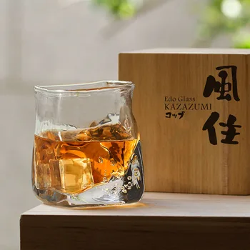 Дизайнер EDO Kazazumi Ручная работа, Японское произведение искусства для виски, Винный кубок, удерживающий ветер, Дизайн случайного моделирования, Креативный бокал для виски