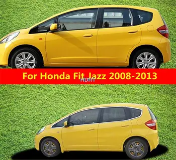 Для Honda Fit Jazz 2008-2013 Автомобильный Стайлинг Молдинг окон, накладка на дверную крышку, Защитная полоса, Декоративные Аксессуары, внешняя Наклейка