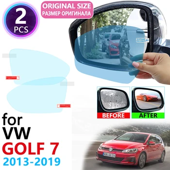 для Volkswagen VW Golf 7 MK7 2013 ~ 2019 Полное Покрытие Зеркала Заднего Вида Противотуманная Непромокаемая Пленка Аксессуары 2014 2015 2018