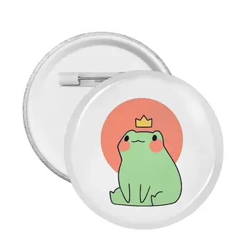 Забавная булавка с мягкой кнопкой Crown Froggie Froggie, настраиваемая для декоративной броши бойфренда