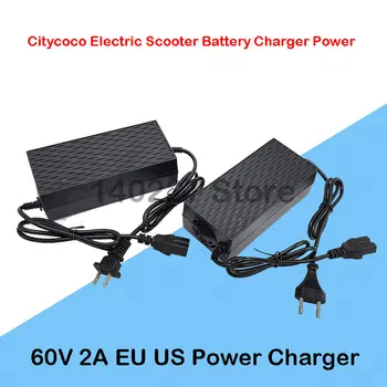 Зарядное устройство для электрического скутера 60V 2A европейского стандарта EU US для зарядного устройства для электрического скутера Citycoco Источник питания