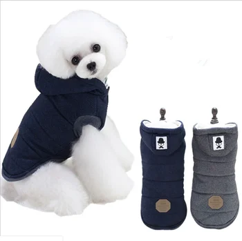 Зимняя одежда для собак Two Feet Сине-серого цвета, Размер S-xxl На выбор, супер теплая и мягкая зимняя куртка для собак с хлопковой подкладкой