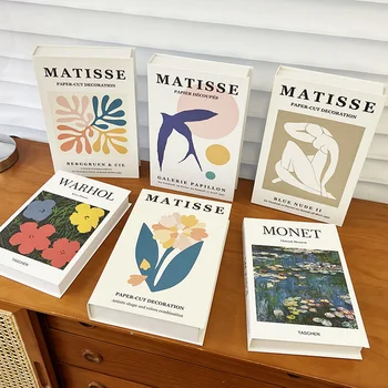 Креативное оформление поддельной книги в стиле Ins, современная простая художественная имитация книги, декоративная книжная модель Matisse, украшение гостиной