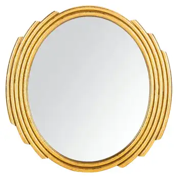 Круглое зеркало Radiant Swirls, золотая фольга