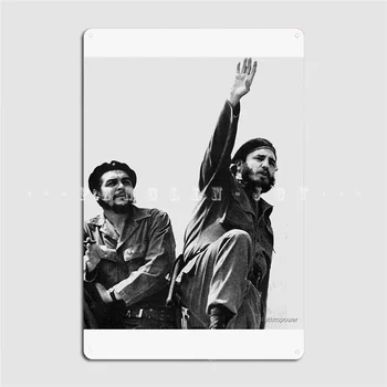 Либертад Куба-плакат Че Гевары Фиделя Кастро Металлическая табличка Клубный бар Печатные формы Жестяной плакат с вывеской