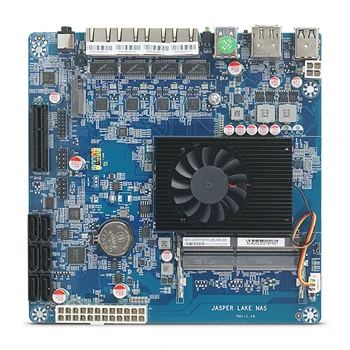 Материнская плата JASPER LAKE NAS Intel Celeron N5105 6 * SATA3.0 4 * 2.5G Сетевые платы 1 * PCIe 17x17 см Мягкая маршрутизация 2 * Материнская плата брандмауэра DDR4