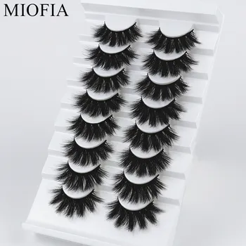Накладные ресницы MIOFIA 3D, 8 пар натуральных ресниц, Объемное Эффектное наращивание ресниц Оптом, Макияж