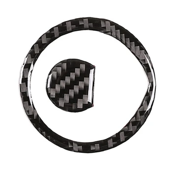 Наклейки с логотипом рулевого колеса автомобиля из углеродного волокна, автомобильные декоративные наклейки, наклейка для Benz Smart 453 Fortwo 2016-2021